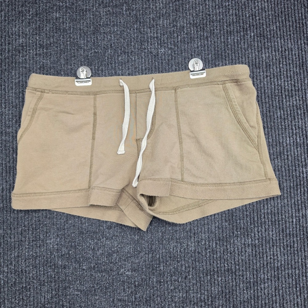 Converse One Star Khaki Tan French Terry Drawstring Lounge Shorts Medium